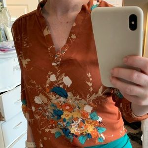 Fall floral shirt